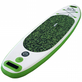 HOMCOM Tabla de Paddle Surf Hinchable con Remo Ajustable Entre 160-210 cm Carga 100kg Aleta Extraíble Bolsa de Transporte e Inflador PVC 305x76x10 cm Verde