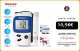 Sinocare glucómetro Safe Accu2 para diabéticos, tiras de prueba GLM con 50 glucómetro, 50 lancetas, medidor de glucosa en sangre|Glucosa en sangre|