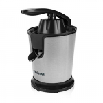 Tristar CP-3002 Exprimidor de cítricos, 85 W, motor silencioso, palanca de presión, 2 conos de prensado de diferente tamaño, carcasa de acero inoxidable, filtro regulable, antigoteo