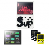 LucaHome – Consola portatil Retro con 150 Juegos | Consola portatil con Juegos Arcade con Pantalla LCD 2,8″ | Consola Retro portatil con bateria de Litio, Consola portatil Blanca