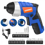 SORAKO 3.6V Destornillador Bateria, 6Nm Destornillador Eléctrico con 30 Accesorios, Destornillador con Luz LED, 2 Direcciones de Rotación, Indicador de Batería y Cargador, Bricolaje Profesional