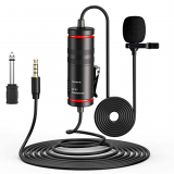 Micrófono de solapa Lavalier Micrófono para Cámara/PC/Android Reducción de Ruido para Grabación de Video DSLR YouTube, Podcast Interview Vlog