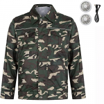 Unisex aire acondicionado ropa abrigo deportes al aire libre trabajo prevención calor ventilador refrigeración ropa abrigo, Ejercito Verde, M