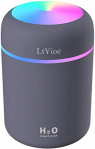 LtYioe Humidificador, Mini Humidificador con Alimentación USB, Función de luz Nocturna y apagado automático, 2 modos y humidificador ultrasónico silencioso para coche hogar oficina(negro)