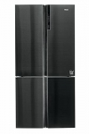 Haier Cube HTF-610DSN7 – Frigorífico 4 puertas, ABT Antibacterias, Zona flexible, Motor Inverter, Total No Frost, 628L, Negro, Clase F