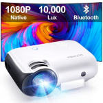 Proyector 1080P Nativo, Ultimea Mini Proyector Portatil con 300 ANSI Lúmenes, Proyector Bluetooth Reducido 60% de Ruido, Compatible con TV Stick/ Laptop/ HDMI/ USB para Cine en Casa/al Aire Libre
