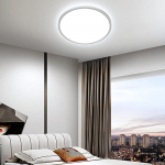 OTREN Plafon Luz LED Techo, Lampara Downlight Panel Superficie 5000K, Plafones Redondo Modernas 18W 1800LM IP44 para Salón Oficina Cocina Dormitorio Baño Pasillo Balcón, Blanca, Ø20*2.3CM