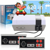 Retro Classic Console 620 Juegos Mini Consola de Juegos Retro, Sistema de Juego Clásica años 80 y 90 con 620 Videojuegos TV Salida AV Vintage +2 mandos a Distancia