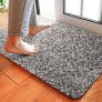 HOUSE DAY | 2pcs Felpudo de Entrada de algodón Alfombrilla de Caucho Absorbente Antideslizante y Resistente Lavable a Máquina Shoe Scraper Pet Mat (Color Marrón) 45x75CM