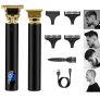 Maquina Cortar Pelo, Cortapelos Hombre Profesional IPX7 Impermeable, Recargable Maquinilla de afeitar hombre con 3 peines guía, Pantalla LCD Cortadora de Pelo para Barba, Barba Cortapelos (Negro)