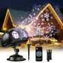 Litake Luces Proyector Navidad, Luz Navidad Exterior Copo Nieve con Control Remoto Prueba Agua IP65 LED Proyector para Navidad, Fiesta, Jardín