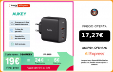 AUKEY PA B6S de carga rápida para iPhone, adaptador de cargador USB de 90W, PD, tipo C, QC3.0, estándar europeo|Conectores y cables de ordenador|