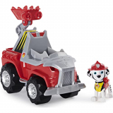 PATRULLA CANINA -COCHE DELUXE DINO RESCUE CON ACELERACIÓN + FIGURA MARSHALL – Coche Patrulla Canina Dino Rescue de Marshall con 1 Figura de Dinosaurio Misteriosa – 6059518 – Juguetes Niños 3 Años +