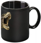 moses. Taza mágica con Foto de Dinosaurio, Taza con Cambio de Color, de cerámica, en Negro, 8 x 11 x 9.5 cm