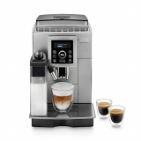 De’Longhi Perfetto ECAM 23.460.SB – Cafetera Supe automática (15 bares de presión, sistema cappuccino automático, depósito de agua extraíble 1.8 L, panel LCD, limpieza automática) Plata/Negro