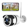 NETVUE Camaras de Vigilancia Wifi Exterior 1080P, Compatible con Alexa, Exterior IP66 Resistente al Agua Resistente al Polvo estática con visión Nocturna, vigilancia per LAN & WiFi conexión