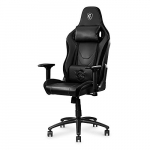MSI MAG CH130X – Silla gaming negra, con cuero de fibra de carbono, estructura de acero de carbono, reposabrazos 2D ajustables, espuma integrada, almohadilla ergonómica para la cabeza