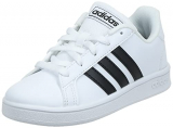 adidas Grand Court K, Sneaker, Blanco Negro Blanco, 35 EU