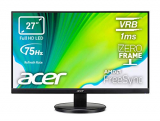 Acer KB272HLHbi – Monitor de 27″ Full HD 75 Hz 16:9 (60cm, 1920X1080, Pantalla IPS LED, ZeroFrame y FreeSync, 300 nits, 1ms VRB, VGA, HDMI, Euro EMEA EMEA MPRII V.Cable x1) – Color Negro