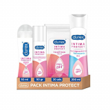Durex Íntima Protect Pack Lubricante de Base Agua, Gel Limpiador Refrescante, Gel Íntimo Balanceador y Toallitas para Higiene Íntima Mujer – 4 productos