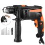 Taladro, 710W Mejorado Taladro Percutor, Taladro Eléctrico 2800RPM, 10 Brocas y Tope de Profundidad, Martillo Taladro 2 Funciones en 1, Portabroca de 13mm, Empuñadura Giratoria 360°