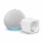 Echo Dot (4.ª generación), Blanco + Philips Hue Smart Plug (Enchufe Inteligente), compatible con Alexa – Kit de inicio de Hogar digital