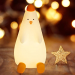 Brynnl Luz nocturna para niños, luz nocturna LED, luces nocturnas de silicona para niños, blanco cálido o 7 colores cambiantes, luz nocturna para niños, luz nocturna recargable por USB