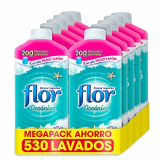 Flor – Suavizante para la ropa concentrado, aroma Oceánico – Pack de 10, hasta 530 dosis