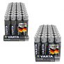 Varta Power On Demand – Pilas alcalinas AA / LR6 / Mignon (Pack de 40 Unidades, 1.5 V) + Pilas AAA Micro Varta Power on Demand, Paquete de 40 Unidades