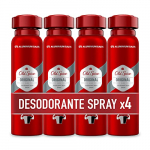 Old Spice Original Spray Corporal Desodorante Para Hombres 150 ml, Pack x 4