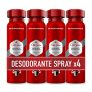Old Spice Original Spray Corporal Desodorante Para Hombres 150 ml, Pack x 4