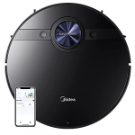 Midea Robot Aspirador y Fregasuelos, 4000PA, Robot Limpieza Control App Alexa Google Home Láser LDS, Autonomía de 150 Min con Mapeo, Adecuado para Pelo de Mascotas, Alfombras y Suelos Duros (Negro)
