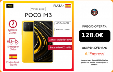 CODE : 19€ / 150€ →MAYESP19 POCO teléfono inteligente M3, versión Global, 4GB, 64GB/4GB128GB, Snapdragon 662, Triple Cámara, 6000mAh|Teléfonos móviles|