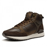 NORTIV8 Zapatos de Invierno Hombres Botas Inviernoe con Forro Cálido Botas de Nieve Botines de Caña Corta Zapatos de Senderismo para Exteriores MARRÓN SNSB221M-E Talla 39 (EUR)