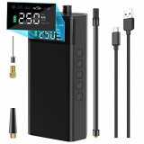 tEokEibEno Bomba de Aire eléctrica para Bicicleta, portátil, 150 PSI, Bomba de Bicicleta eléctrica, 2 x 2000 mAh, compresor de batería pequeño,Bomba de Bicicleta para Coche, Moto