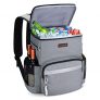 HALOVIE Mochila Nevera Portátil 25L Gran Capacidad Bolsa de Enfriamiento Alimentos Mochilas Aislantes Bolsa Isotermica con Correa Ajustable para Picnic Camping Senderismo, Gris