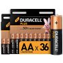 Duracell Plus AA, Pilas Alcalinas , paquete de 36, 1,5 Voltios LR06 MN1500
