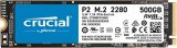 Crucial P2 CT500P2SSD8 Disco Duro sólido Interno SSD de 500GB, de hasta 2400 MB/s (3D NAND, NVMe, PCIe, M.2)