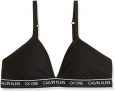 Calvin Klein Relleno triangular sin forro, negro, (talla del fabricante: L) Mujer