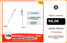 Xiaomi Mi Vacuum Cleaner Light Mi Aspirador Cleaner Light 50 AW de Succión | 1.2kg | 45 min de Duración de la Batería | Filtración en 3 Pasos|Aspiradoras|