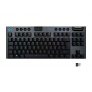 Logitech G915 LIGHTSPEED TKL Teclado Gaming Mecánico Inalámbrico con teclas GL-Táctil de bajo perfil, LIGHTSYNC RGB, Diseño ultra delgado, 40 Horas duración de Batería, Disposición QWERTY ES – Negro