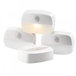 luz de Noche, COOLAPA Luz Nocturna LED con Sensor de Movimiento, Blanco cálido,Funcionan con Pilas, Adecuada para Dormitorio, Habitación Bebé, Ba?o, Inodoro, Escaleras, Cocina, Pasillo (4)