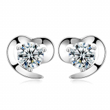 Pendientes mujer pequeños Love Heart Cubic Zirconia Studs Set de pendientes