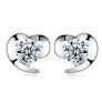 Pendientes mujer pequeños Love Heart Cubic Zirconia Studs Set de pendientes