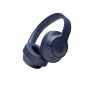 JBL T750BTNC Auriculares Over Ear inalámbricos con Bluetooth y cancelación de ruido activa, auriculares de diadema ligeros con batería de hasta 15 horas y cable extraíble, color azul