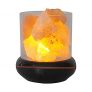 Irishom Luz de Noche de Piedra de Sal de Cristal 7 Colores Lámpara de Cristal de Roca LED Difusor de Aceite Esencial USB Portátil para La Decoración de Escritorio del Dormitorio de La Oficina