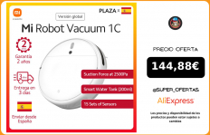 CODE : 19€ / 150€ →MAYESP19 Xiaomi Robot aspirador MI, aspiradora de versión global para hogar inteligente. 1C, inalámbrico, barre limpia y esteriliza. 2500PA, wifi|Aspiradoras|