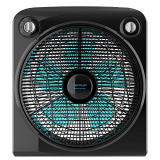 Cecotec Ventilador de Suelo con Temporizador EnergySilence 6000 PowerBox Black. 50 W, 5 aspas de 30 cm de diámetro, 3 Velocidades, Motor de Cobre, Rejilla Rotatoria, Negro