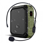 W WINBRIDGE® Amplificador de voz para exteriores Portátil con auriculares con Micrófono 18W 4400mAh Bluetooth Grabación de a prueba de agua para profesores, guías turísticos M800 (Con cable)