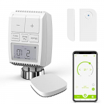 Termostato de radiador inteligente ZigBee3.0, AWOW, control de calefacción inteligente con control de aplicación, WiFi, control inteligente de calefacción compatible con Alexa y Google